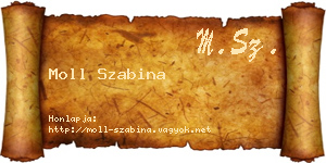 Moll Szabina névjegykártya